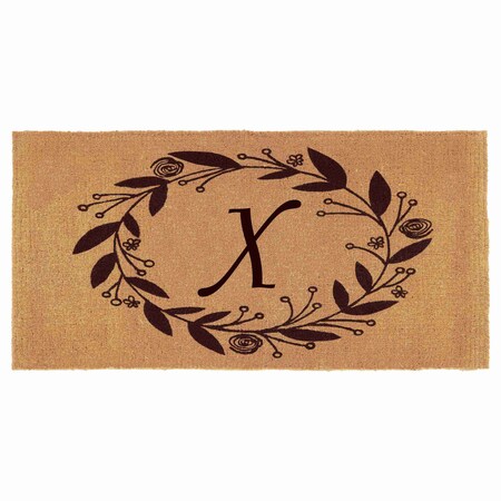 Monogram Door Mat, Coir, Black, Natural, 36 in W x 72 in L
